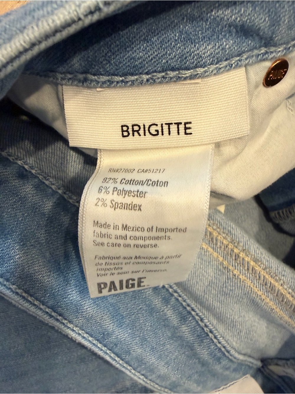 PAIGE Bridgette Distressed Crop Denim - Picture 3 of 4